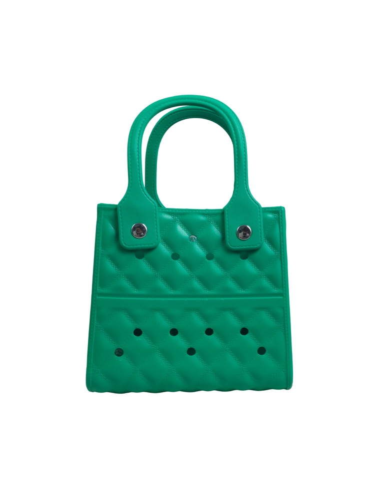 Madosh Women’s Mini Beach Tote Bag | Waterproof EVA Pool Handbag | Small Lightweight Carry Bag for Beach, Mini Rubber Travel & Daily Use Handbag– Green